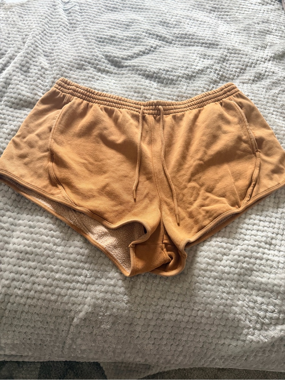 Victoria’s Secret PINK Lounge Shorts XXL Tan Caramel Drawstring